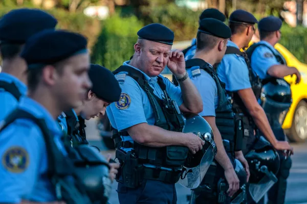 A special police task force (SEK) after the fatal knife attack Friday at the festival in Solingen, August 2024