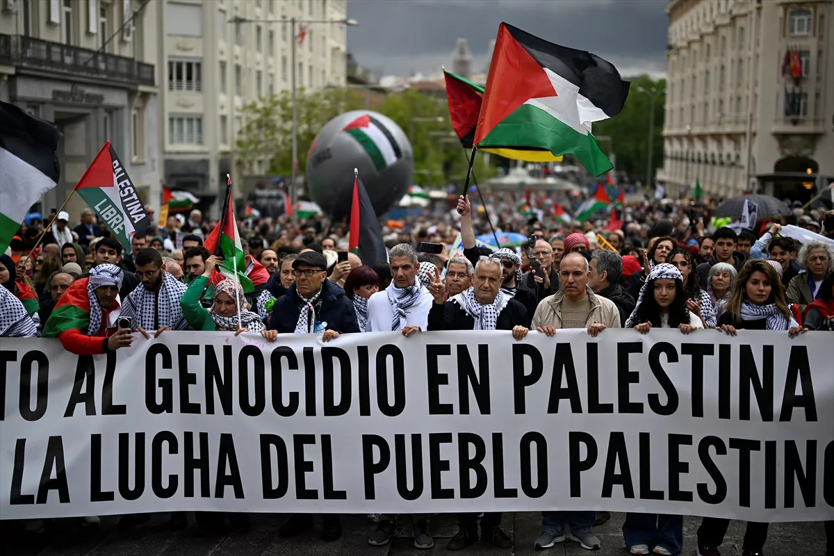 U Madridu održan masovni protest solidarnosti s Palestinom