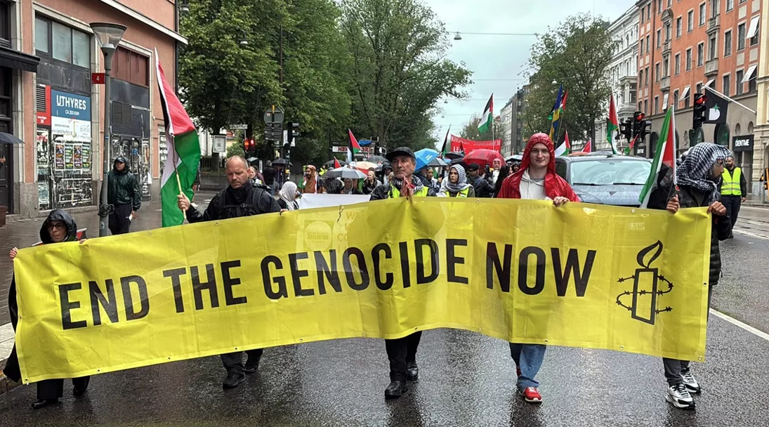 "Zaustavite genocid odmah": U Štokholmu održan protest protiv izraelskih napada na Gazu