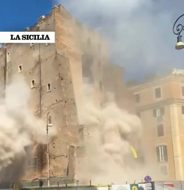 Urušila se kula u Rimu: Ljudi ostali zatrpani