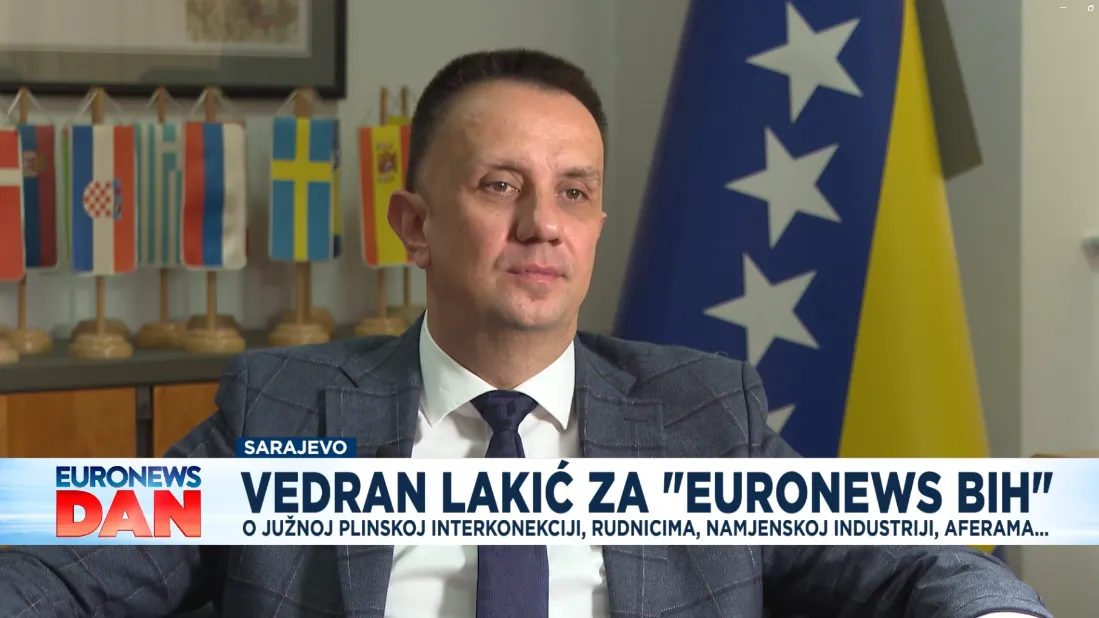 Lakić za Euronews: Američki prijedlog omogućio politički dogovor u FBiH o Južnoj interkonekciji