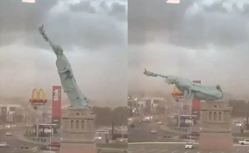 Srušio se kip slobode u Brazilu: Vjetar oborio repliku visoku 35 metara