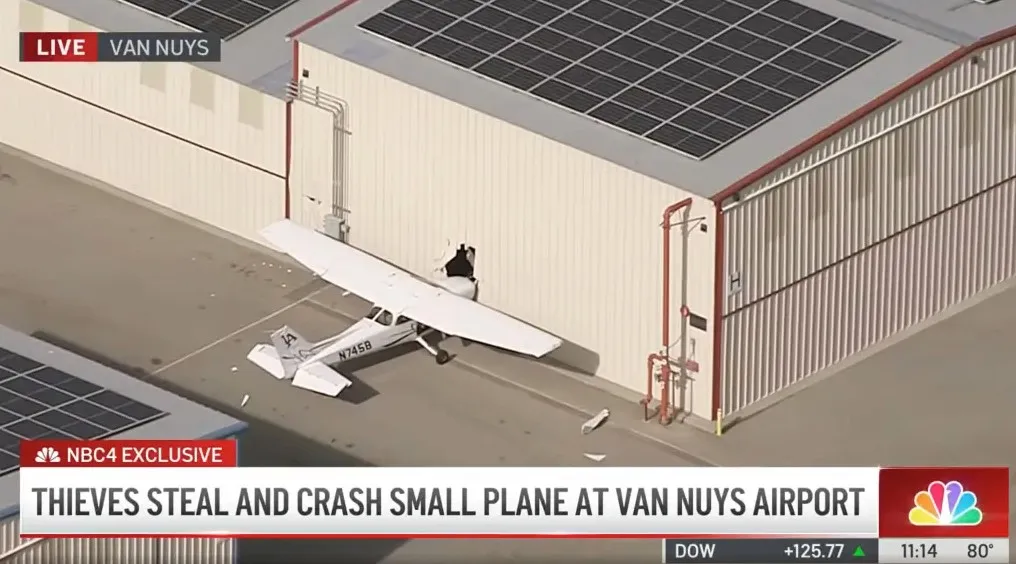 Ukradeni avion srušio se na aerodromu u Los Angelesu