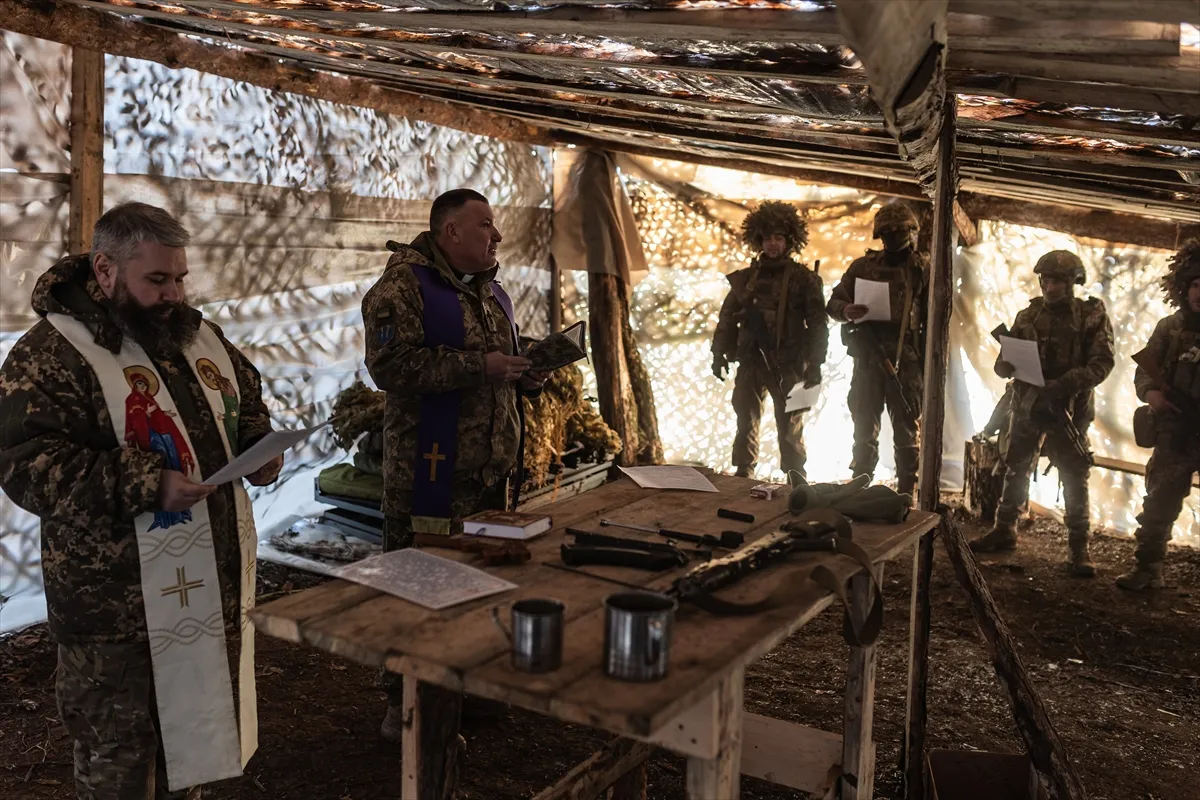Ukrajinski vojnici obilježili Božić na liniji fronta u Donjeckoj oblasti