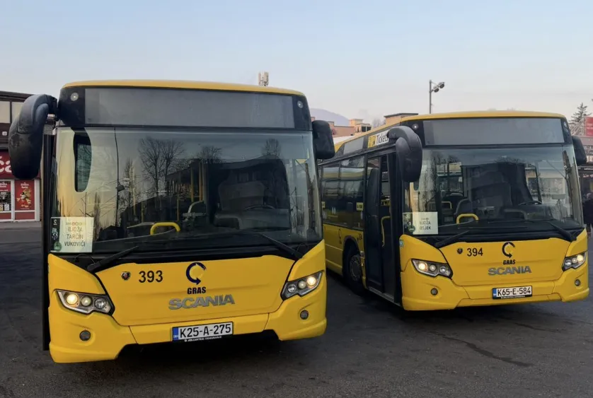 Šteta: Dva novonabavljena autobusa od danas voze prema Vukovićima i Osjeku