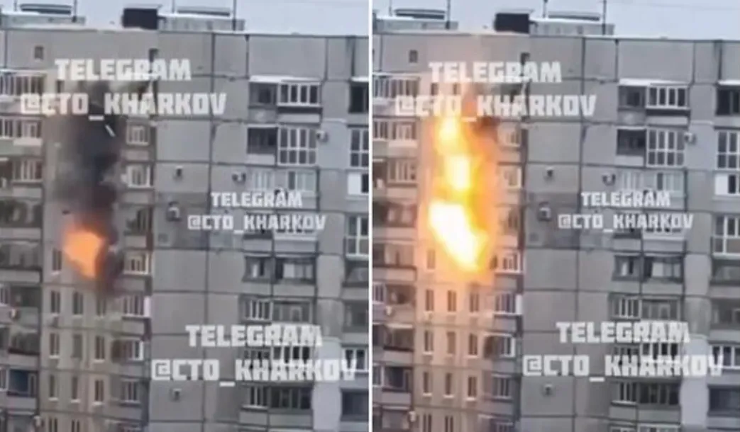 Ruski dron zabio se u zgradu u Harkivu