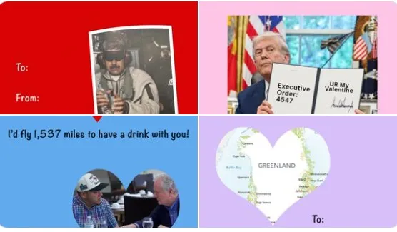 Bijela kuća objavila čestitku za Dan zaljubljenih sa Madurom i Grenlandom u srcu