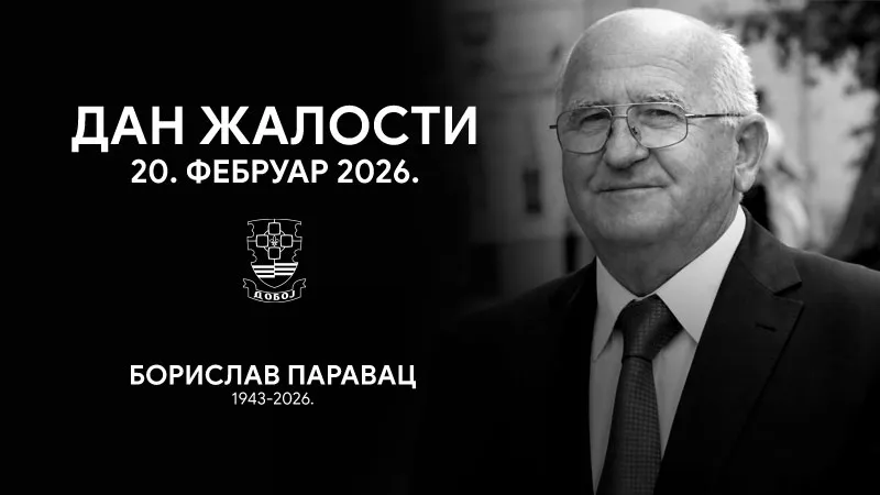 Sutra Dan žalosti u Doboju povodom smrti Borislava Paravca