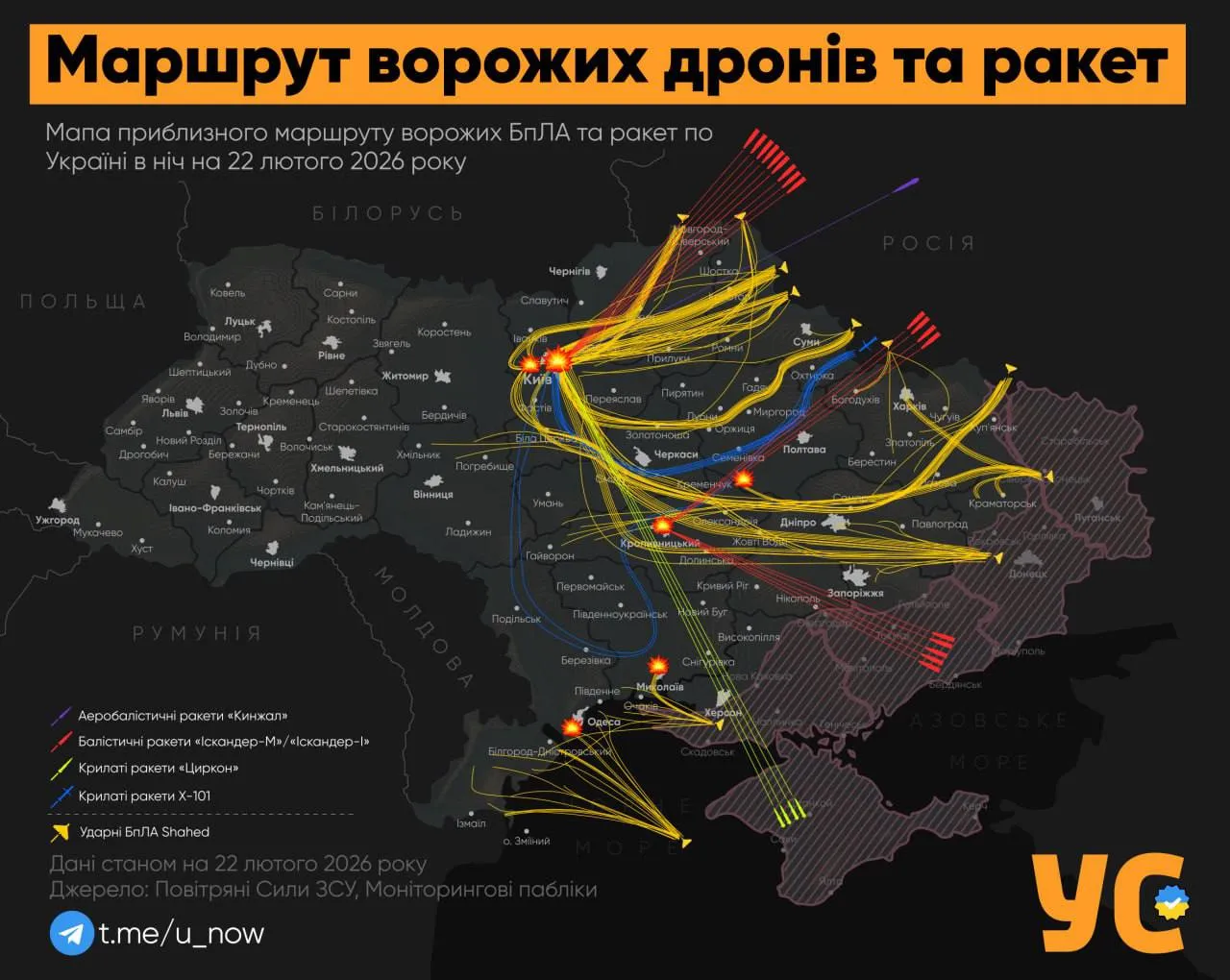 Rusija zasula Kijev balističkim projektilima, Poljska podigla borbene avione