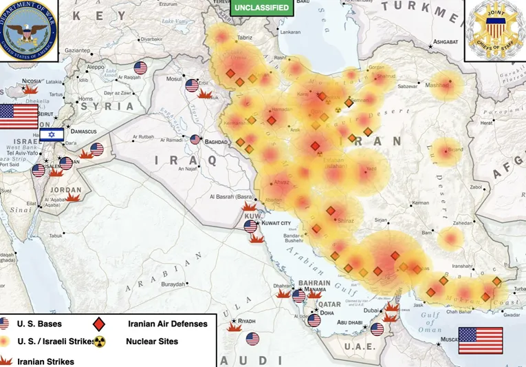 Pentagon objavio kartu prvih 10 dana rata: Evo gdje su izvedeni američki udari