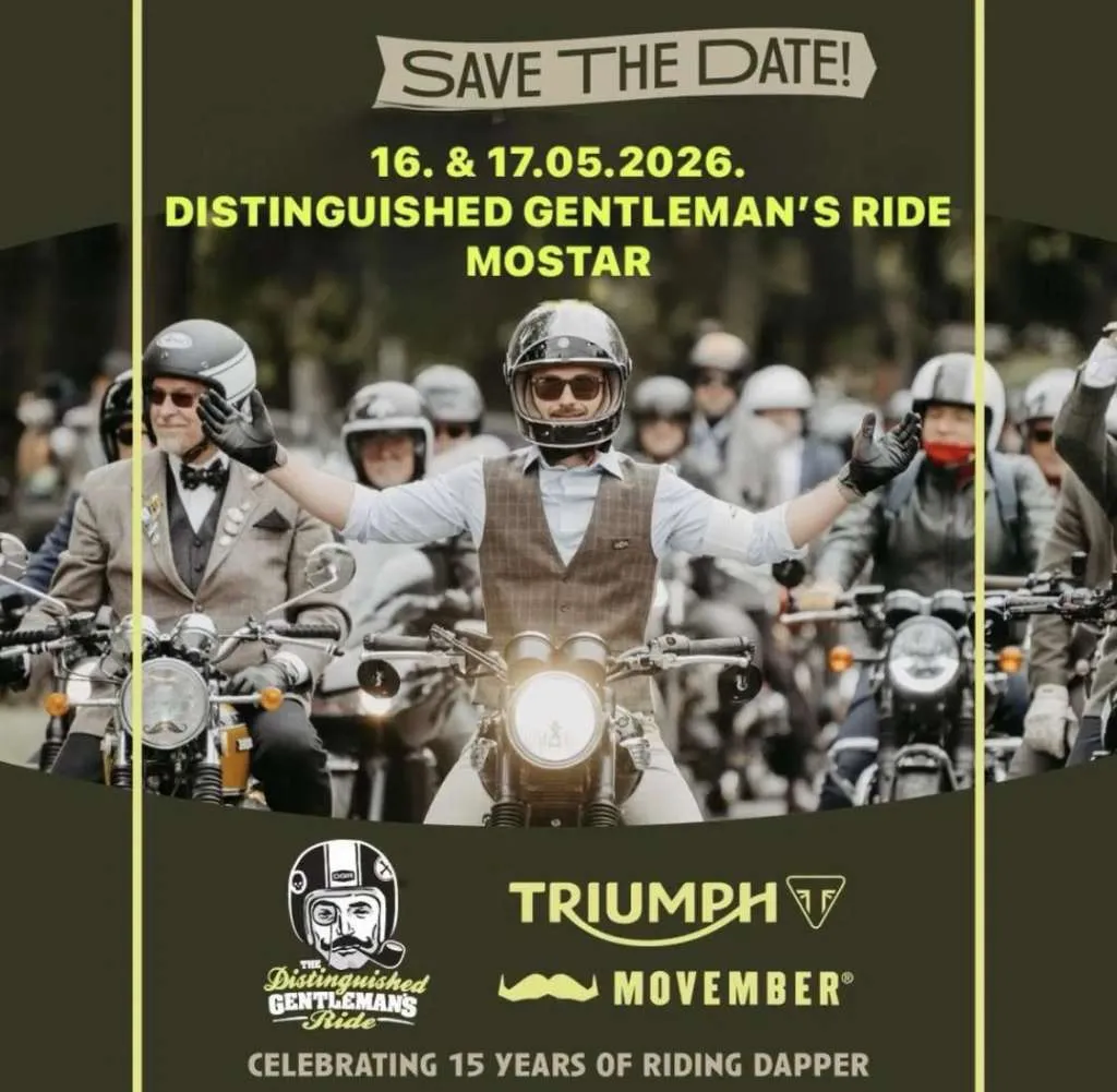 Otvorene prijave za Distinguished Gentleman’s Ride 2026 