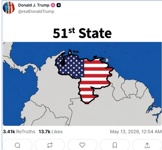 Trump objavio kartu Venecuele kao 51. američku saveznu državu