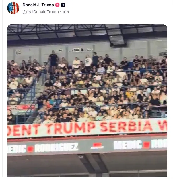 Trump podijelio snimak sa UFC spektakla u Beogradu